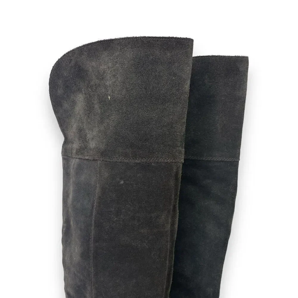 Franco Sarto Tall Gray Carlisle Suede Boots Size 7.5